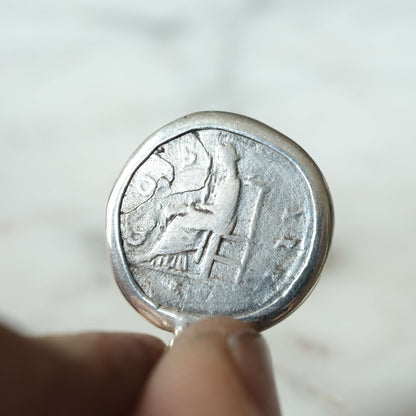 Hadrian Denarius with Justitia in Silver