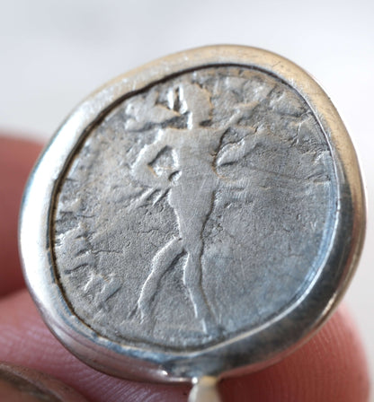 Trajan Denarius with Mars Advancing in Silver