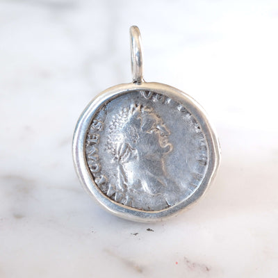 Vespasian Denarius with Salus in Silver