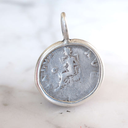 Vespasian Denarius with Salus in Silver