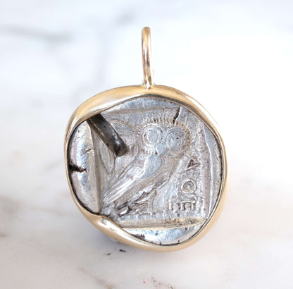 Athenian Owl Silver Drachm in Gold #1