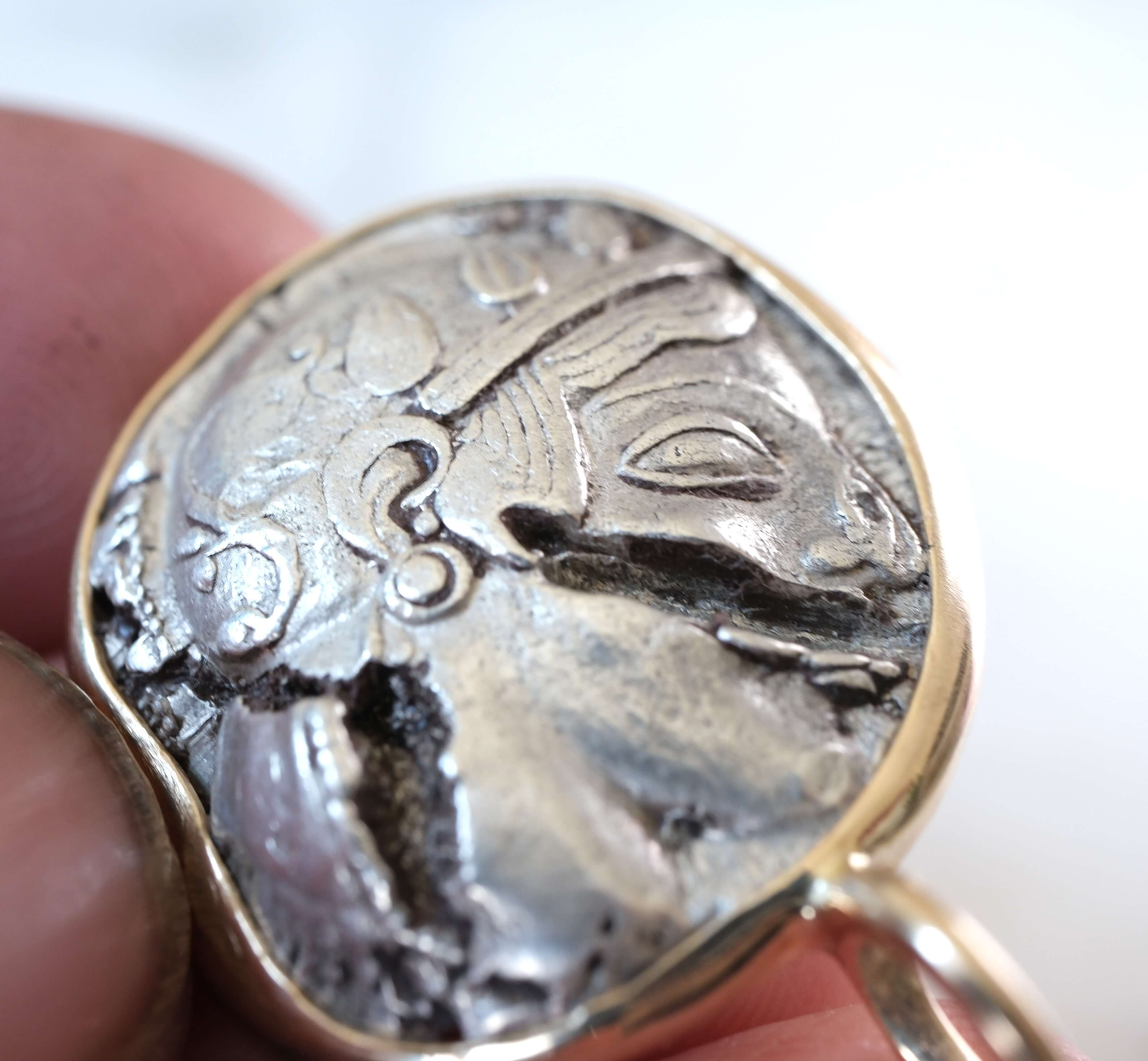 Athenian Owl Silver Drachm in Gold #1