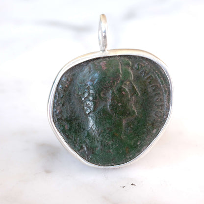 Antoninus Pius Dupondius with Fides in Silver