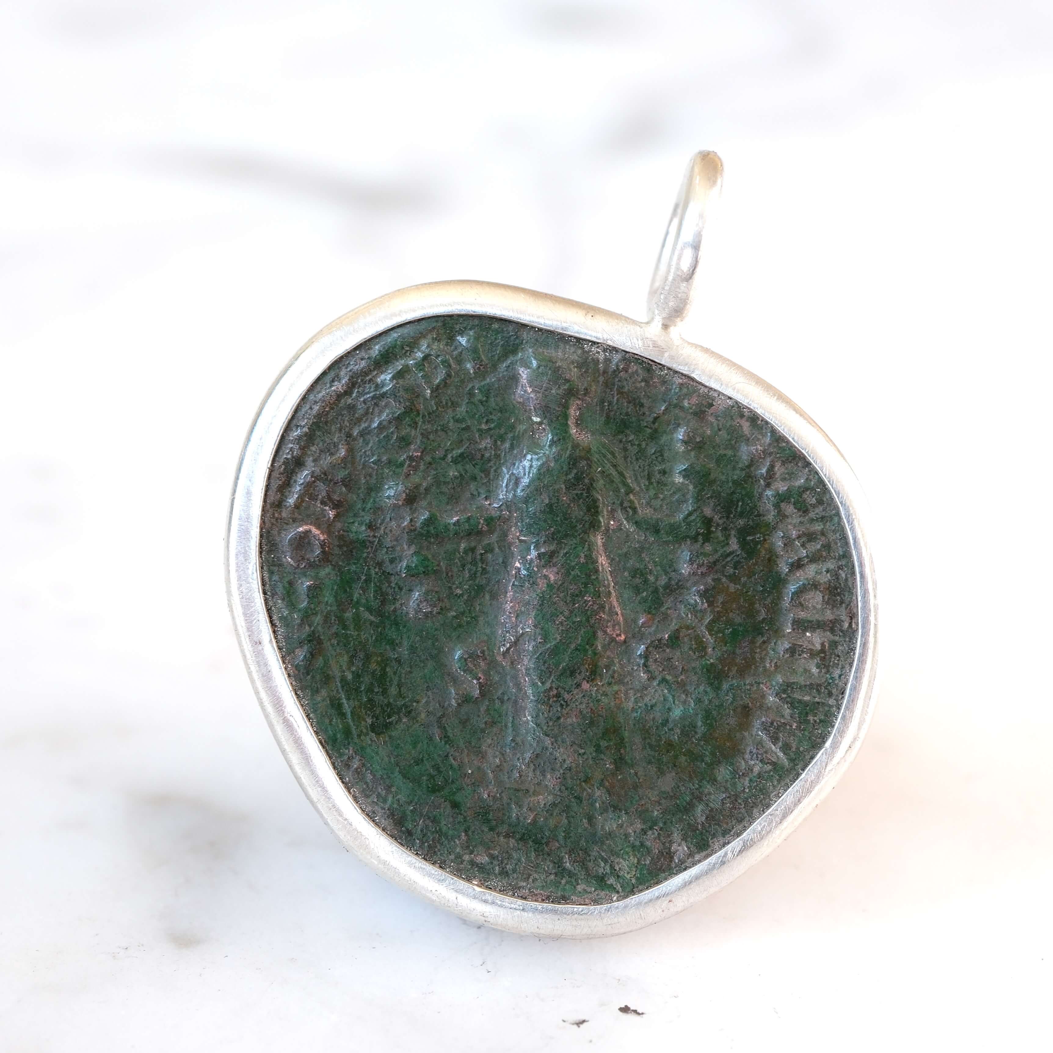 Antoninus Pius Dupondius with Fides in Silver