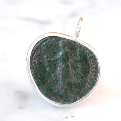Antoninus Pius Dupondius with Fides in Silver