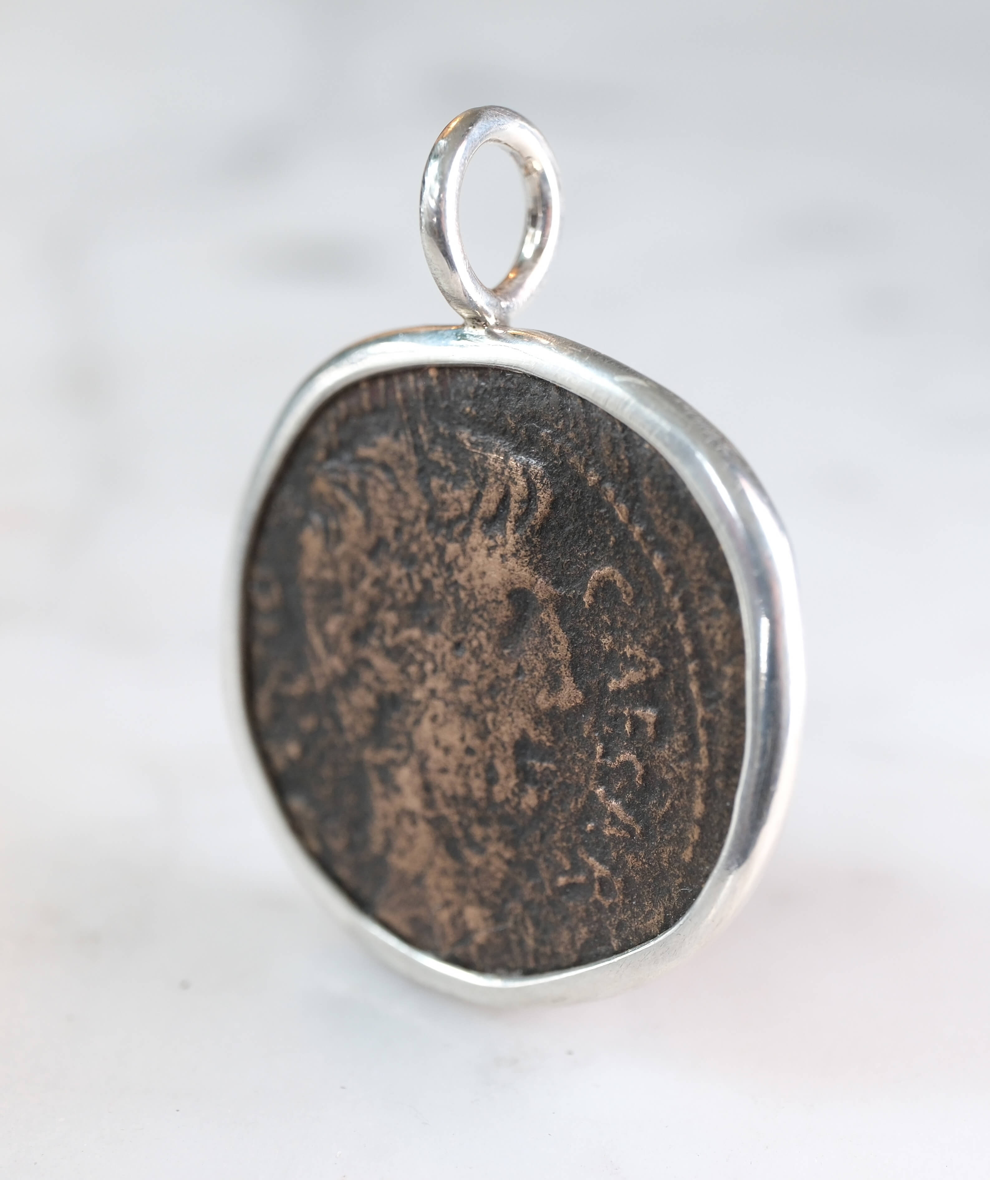 Octavian and Divus Julius Caesar Bronze in Silver