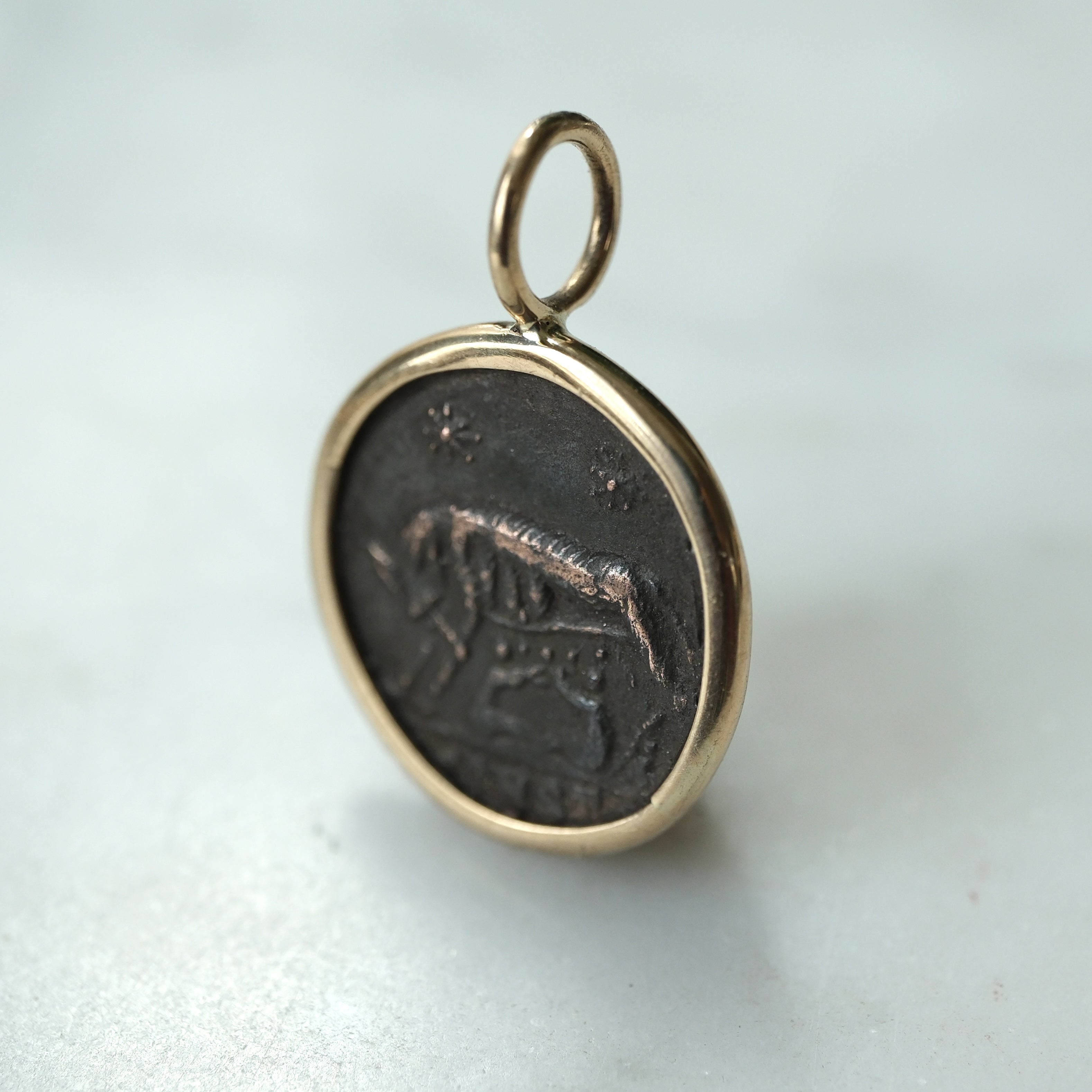 Constantine I – Romulus and Remus Bronze in 14k Gold