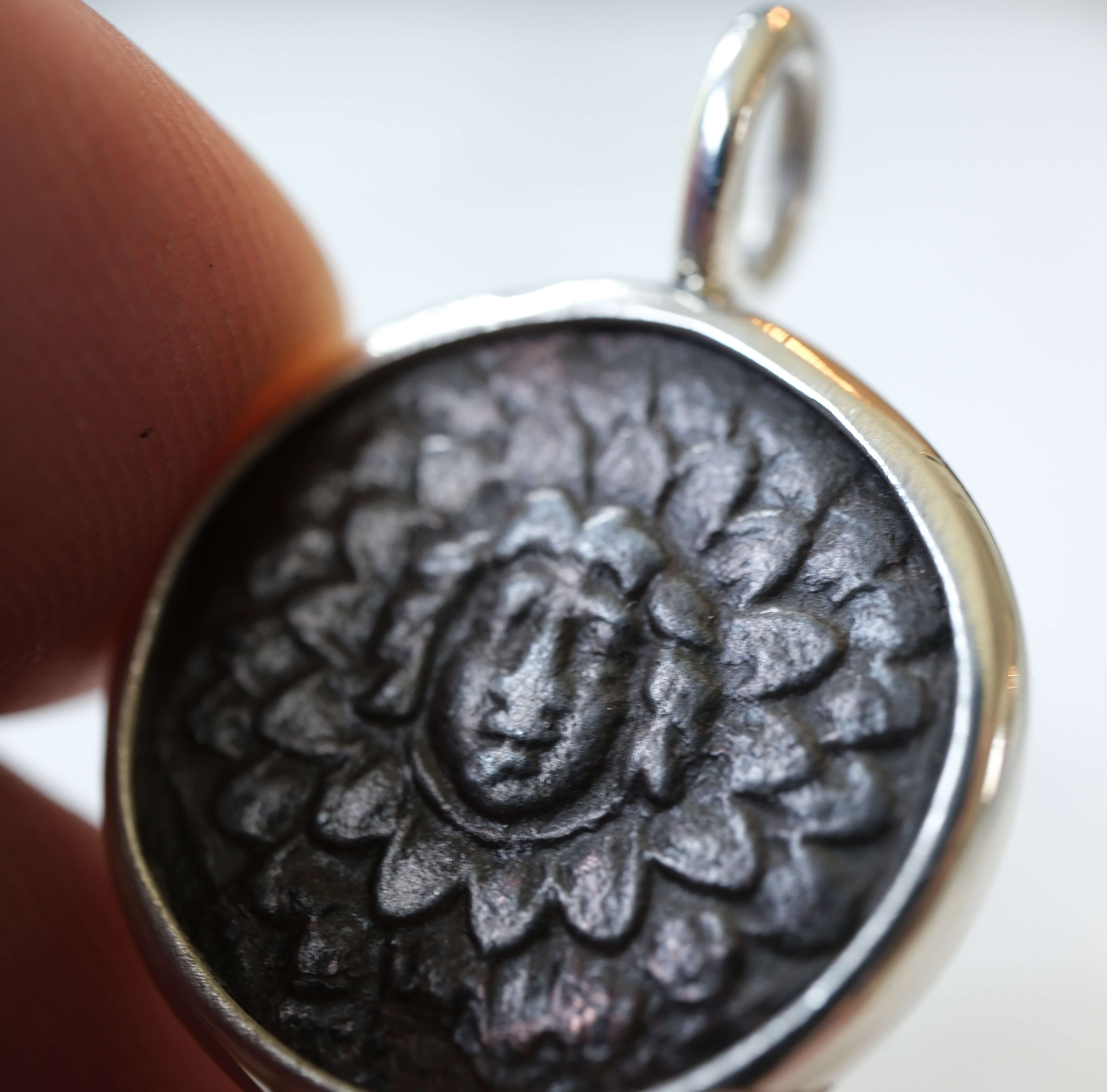 Amisos Medusa Gorgon Pendant | Aegis and Nike in Sterling Silver