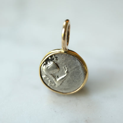 Byzantion Hemidrachm in 14k Gold – Bull, Dolphin, and Trident