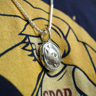 Aegina Sea Turtle Stater Pendant in Sterling Silver