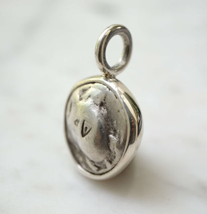 Aegina Sea Turtle Stater Pendant in Sterling Silver
