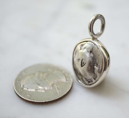 Aegina Sea Turtle Stater Pendant in Sterling Silver