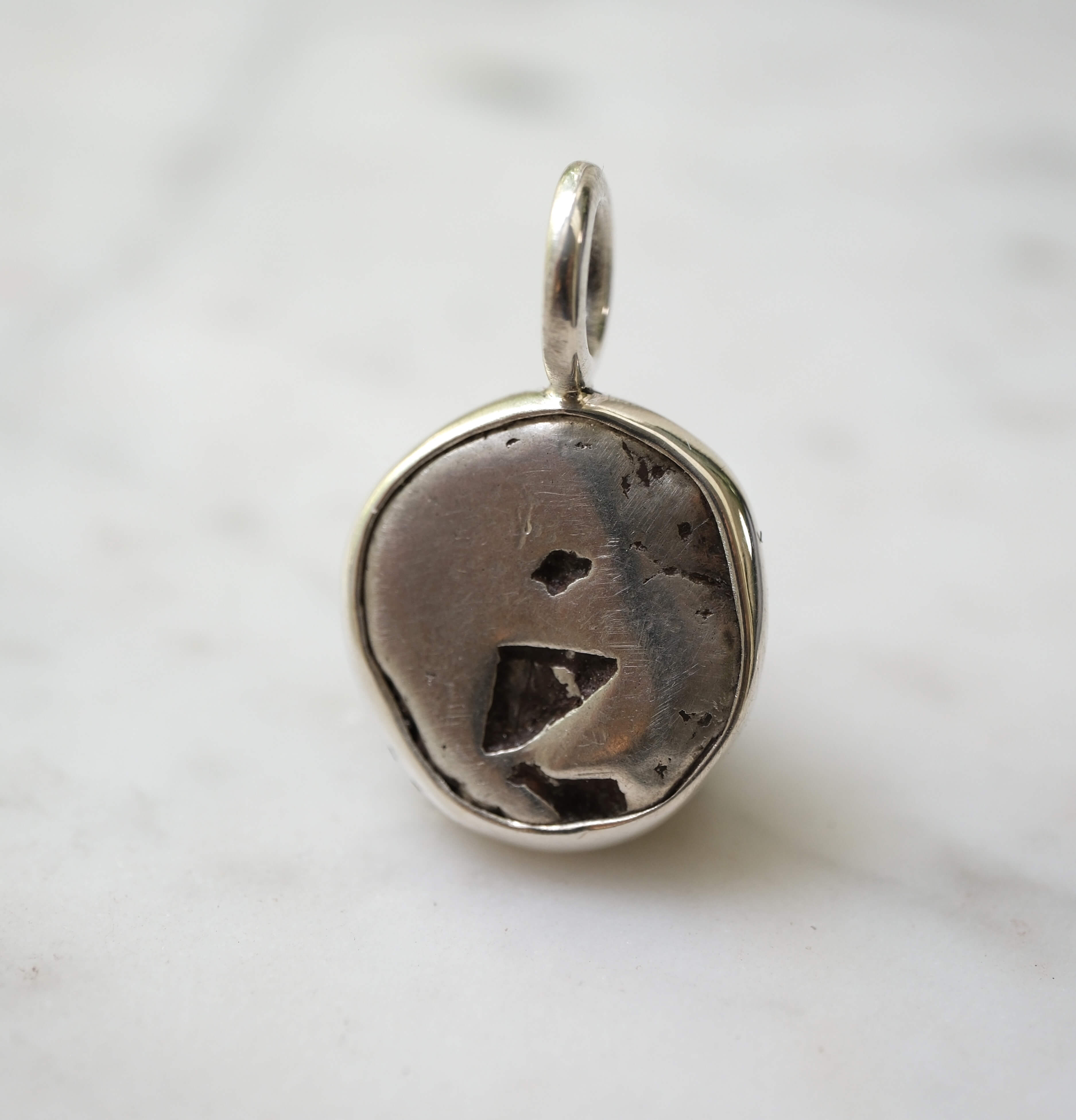 Aegina Sea Turtle Stater Pendant in Sterling Silver