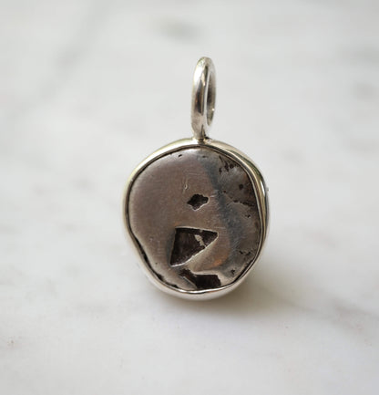 Aegina Sea Turtle Stater Pendant in Sterling Silver