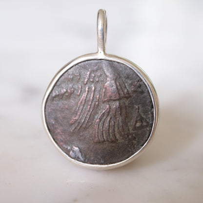 Amisos Medusa Gorgon Pendant | Aegis and Nike in Sterling Silver