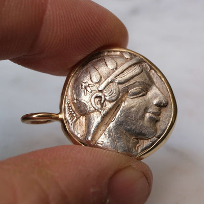 The Athenian Owl in 14k Gold