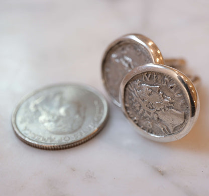 Marcus Aurelius Cufflinks — Two Moments in a Reign