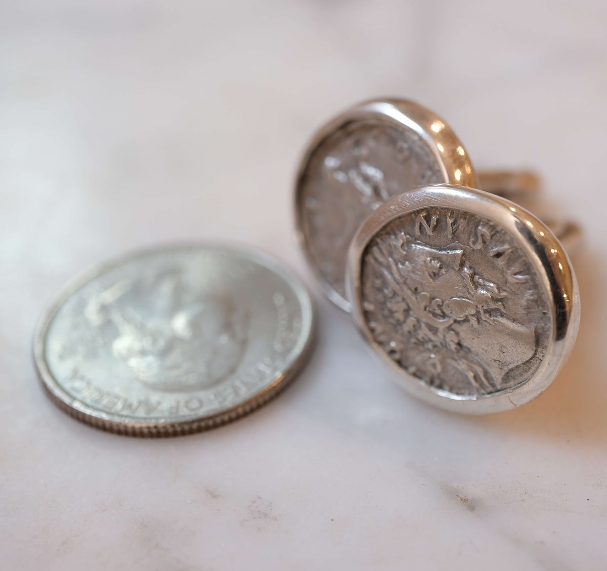Marcus Aurelius Cufflinks — Two Moments in a Reign