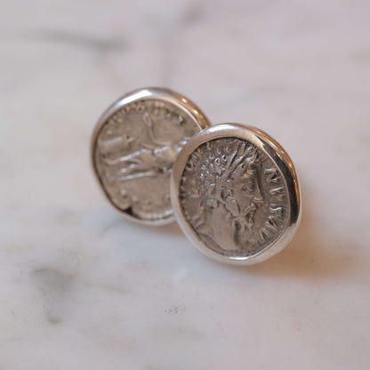 Marcus Aurelius Cufflinks — Two Moments in a Reign