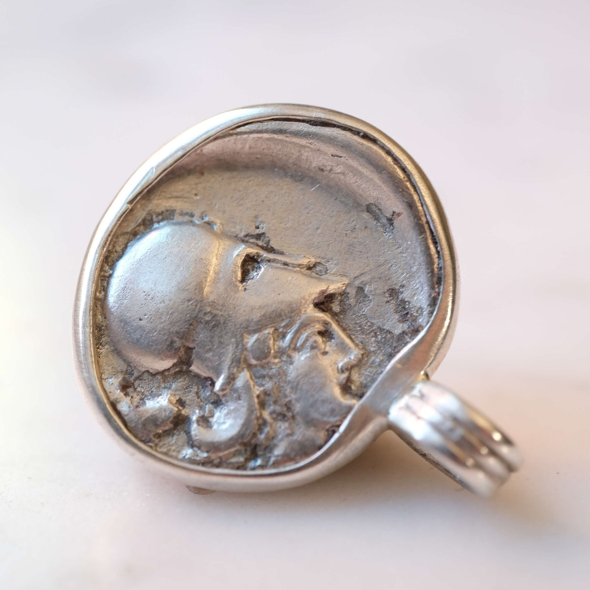 Pegasos & Athena — Ancient Greek Silver Stater of Ambrakia Pendant in Sterling Silver