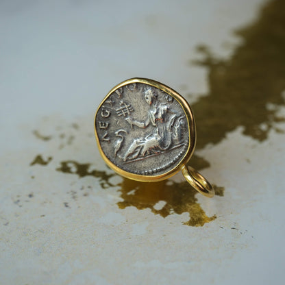 Hadrian & Egypt – Silver Denarius in 22k Gold