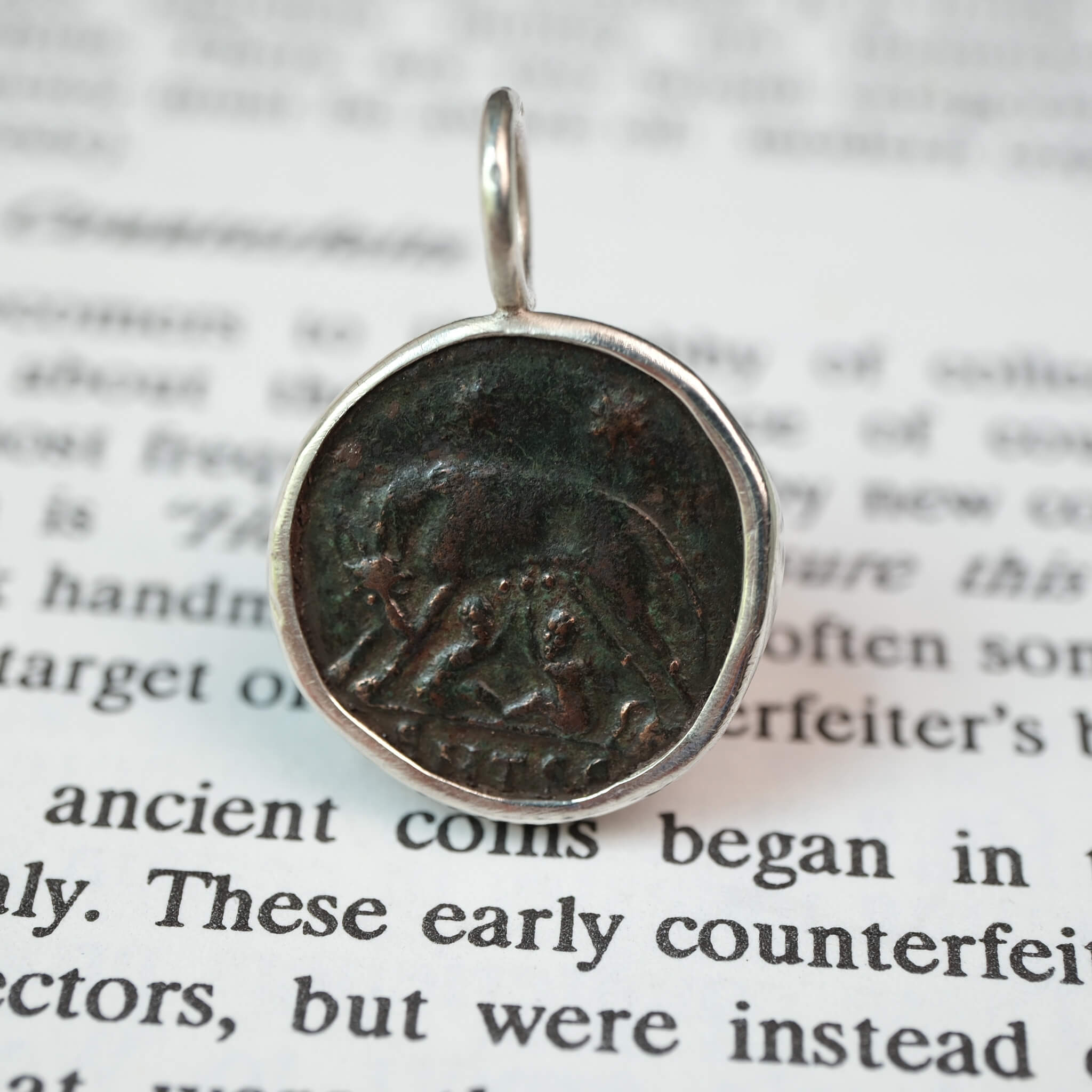 Rome’s Origin Story – Constantine I Commemorative Follis Pendant in Sterling Silver