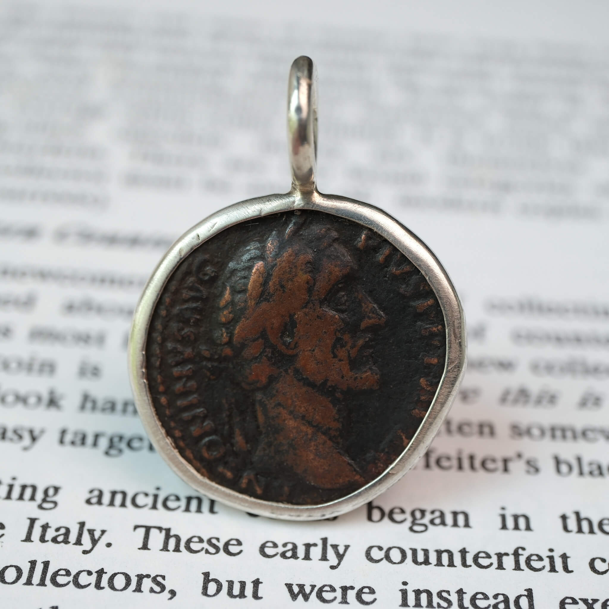 The Emperor and the Elephant | Rome, AD 148–149 | Bronze Dupondius in Sterling Silver