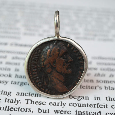The Emperor and the Elephant | Rome, AD 148–149 | Bronze Dupondius in Sterling Silver