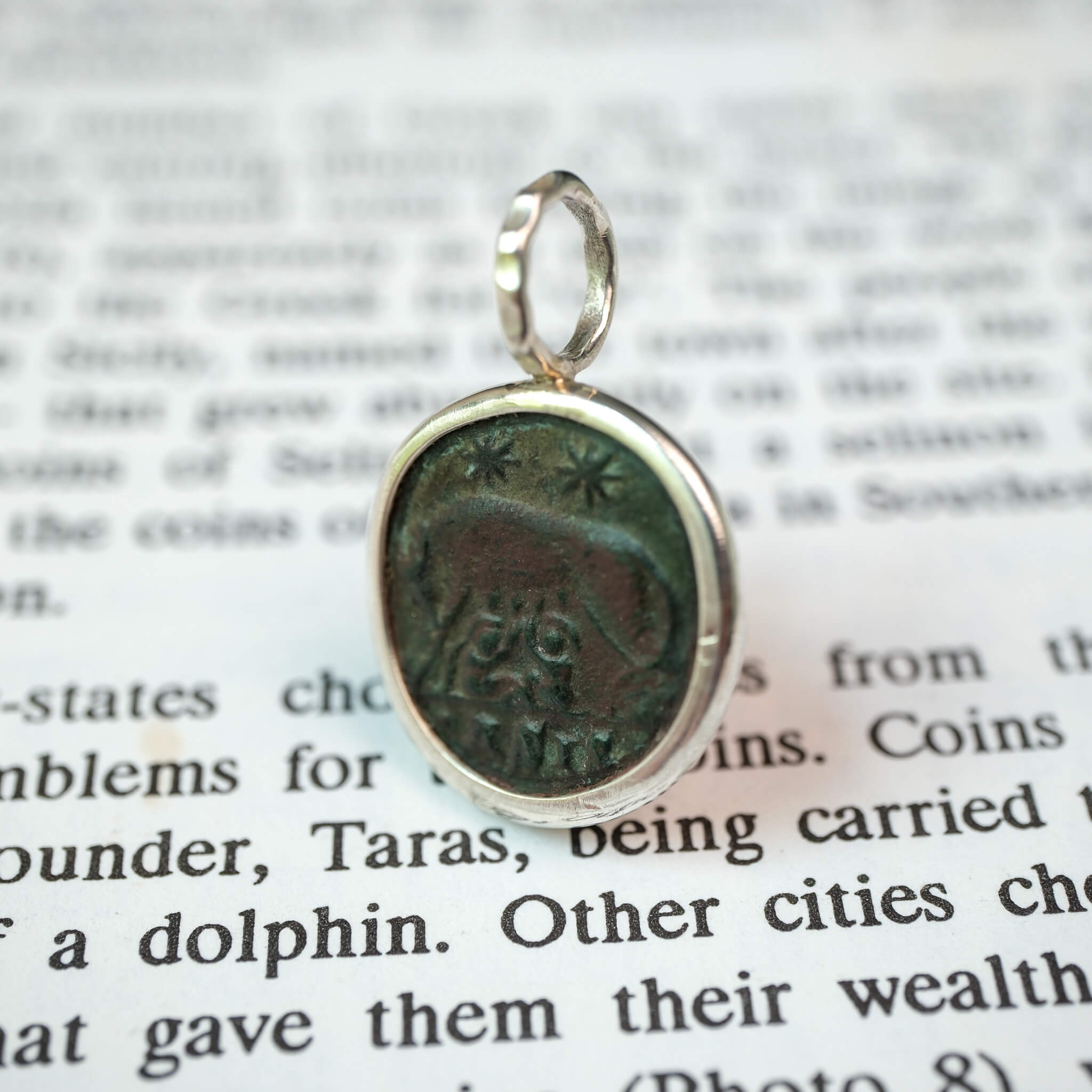 Romulus and Remus – 4th Century Bronze Coin Pendant in Sterling Silver