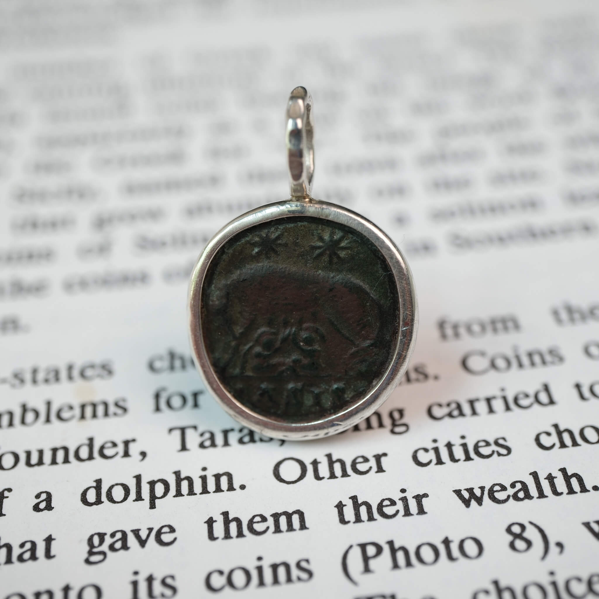 Romulus and Remus – 4th Century Bronze Coin Pendant in Sterling Silver