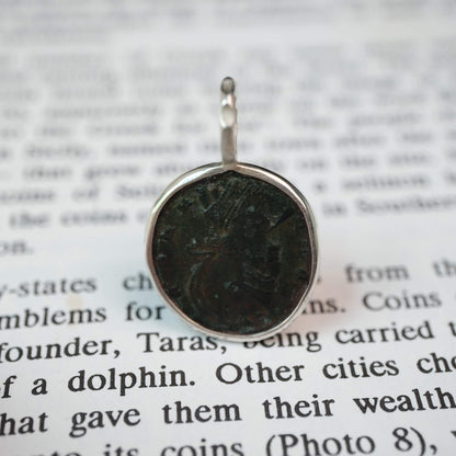 Romulus and Remus – 4th Century Bronze Coin Pendant in Sterling Silver