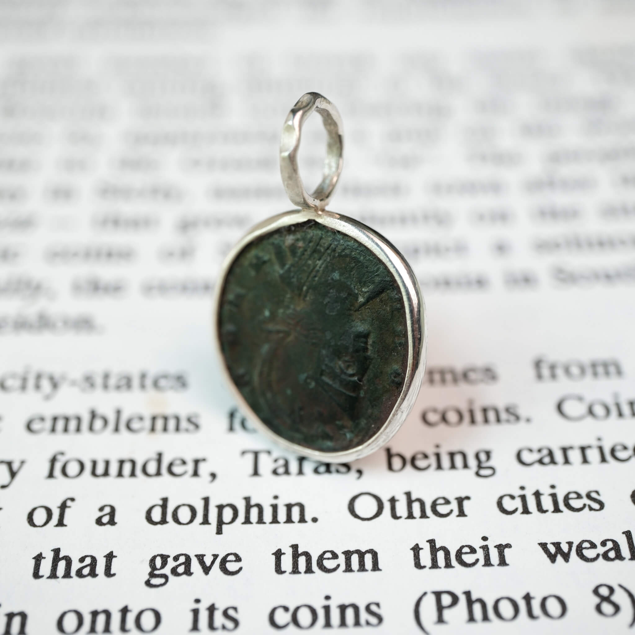 Romulus and Remus – 4th Century Bronze Coin Pendant in Sterling Silver