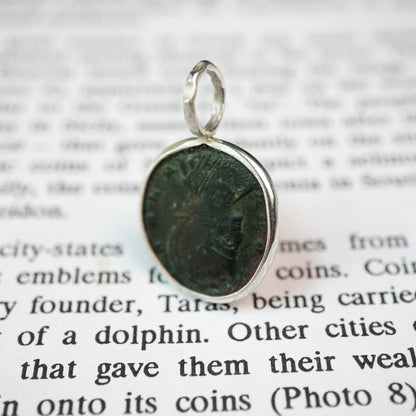 Romulus and Remus – 4th Century Bronze Coin Pendant in Sterling Silver