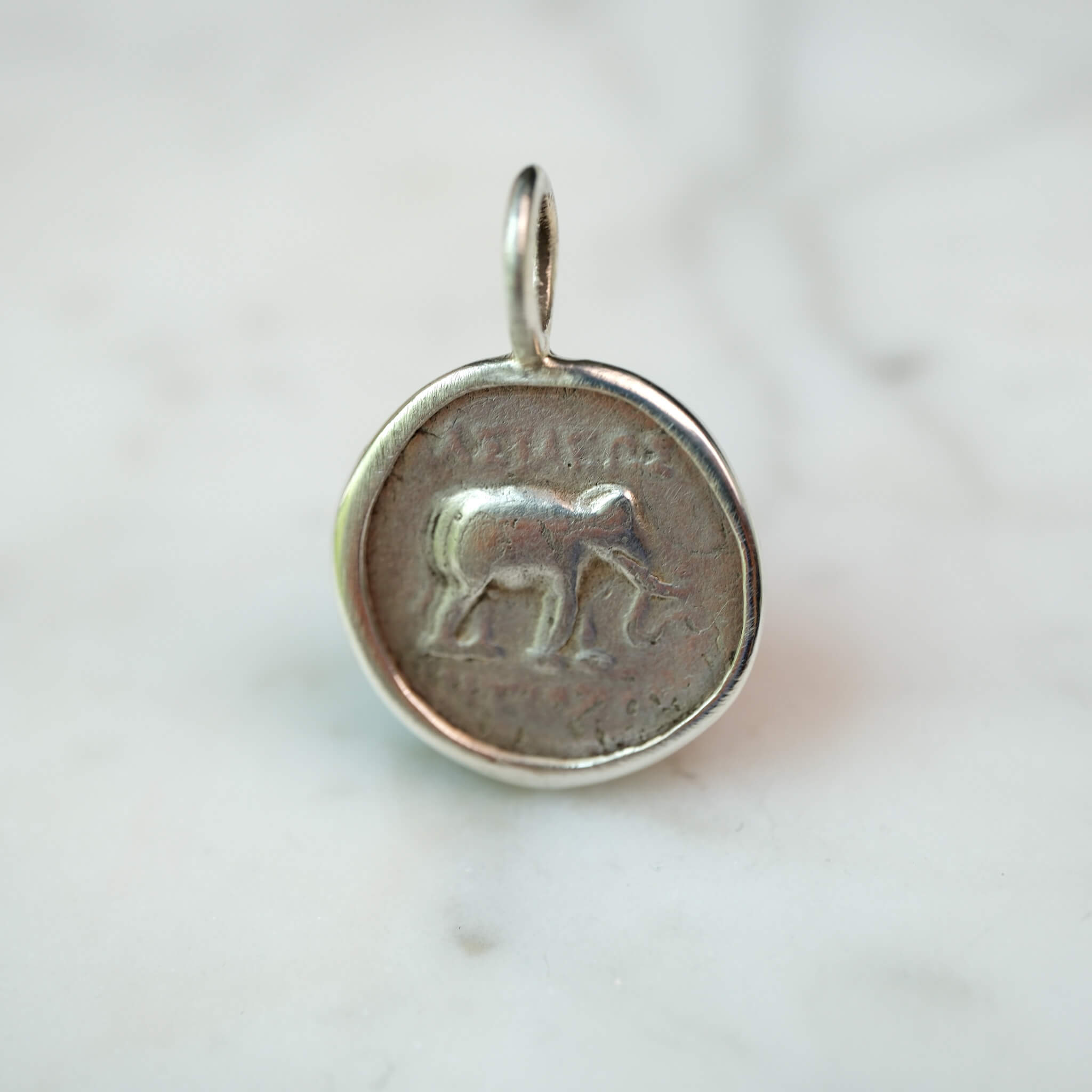 Antiochos and the Elephant | Apameia, 222–187 BC | Silver Drachm in Sterling Silver