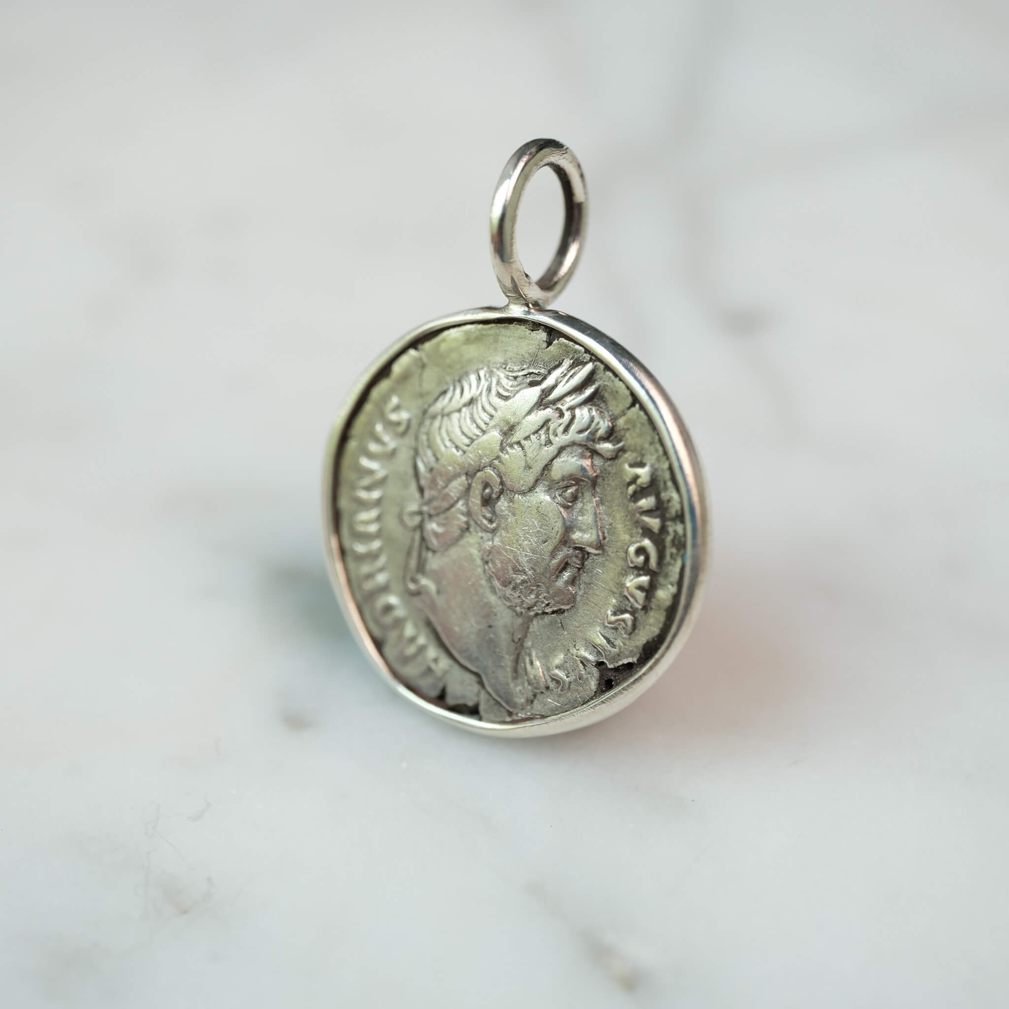 Hadrian and the Moon | Rome, AD 126–127 | Silver Denarius in Sterling Silver