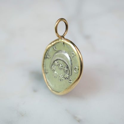 Hadrian, Moon & Stars in Gold