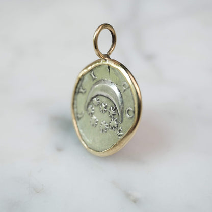 Hadrian, Moon & Stars in Gold