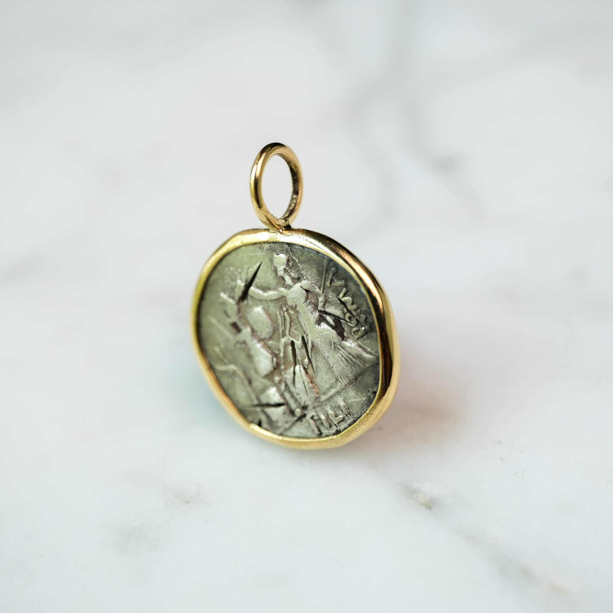 Janus and the Triumph of Rome | 119 BC | Republican Denarius in 18k Gold