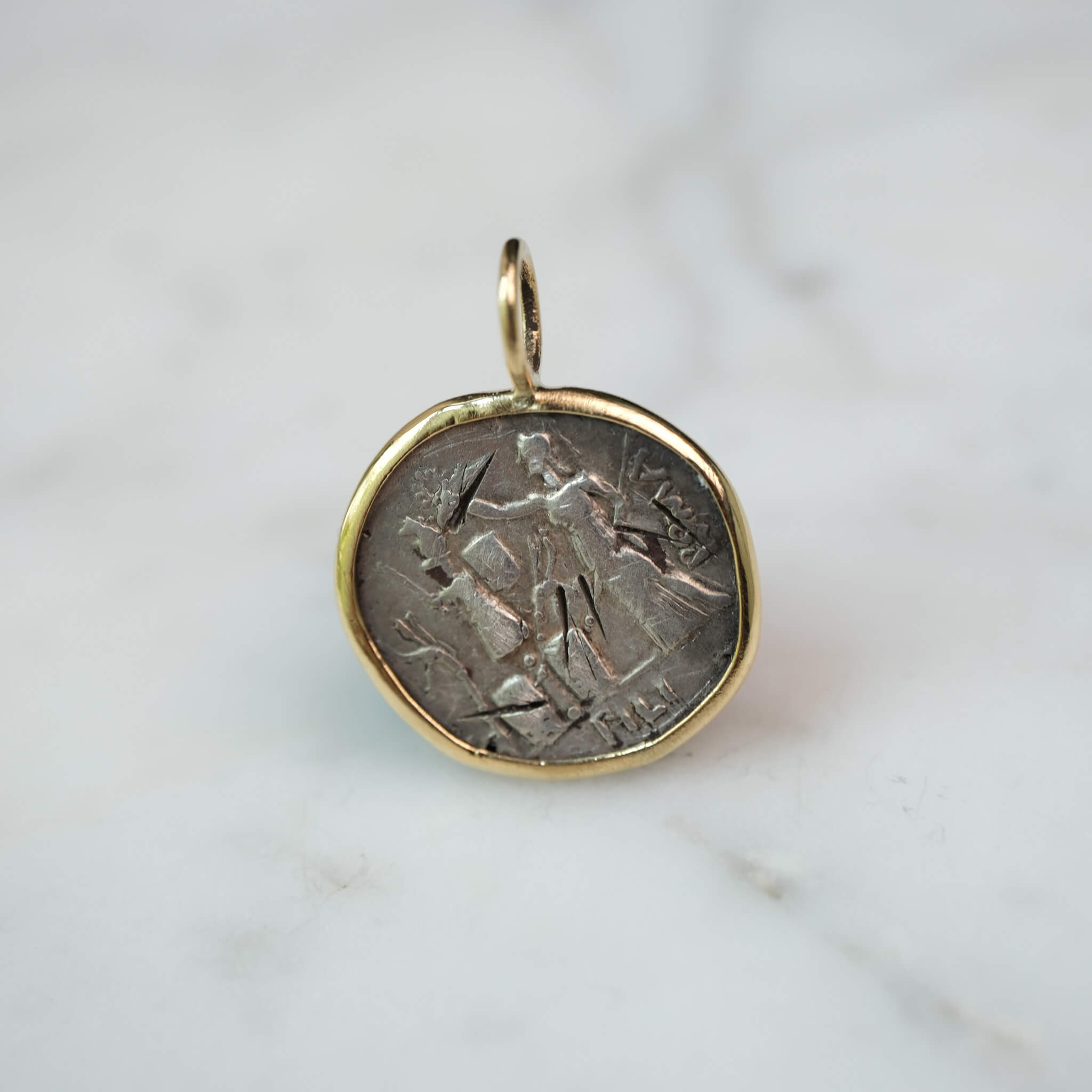 Janus and the Triumph of Rome | 119 BC | Republican Denarius in 18k Gold