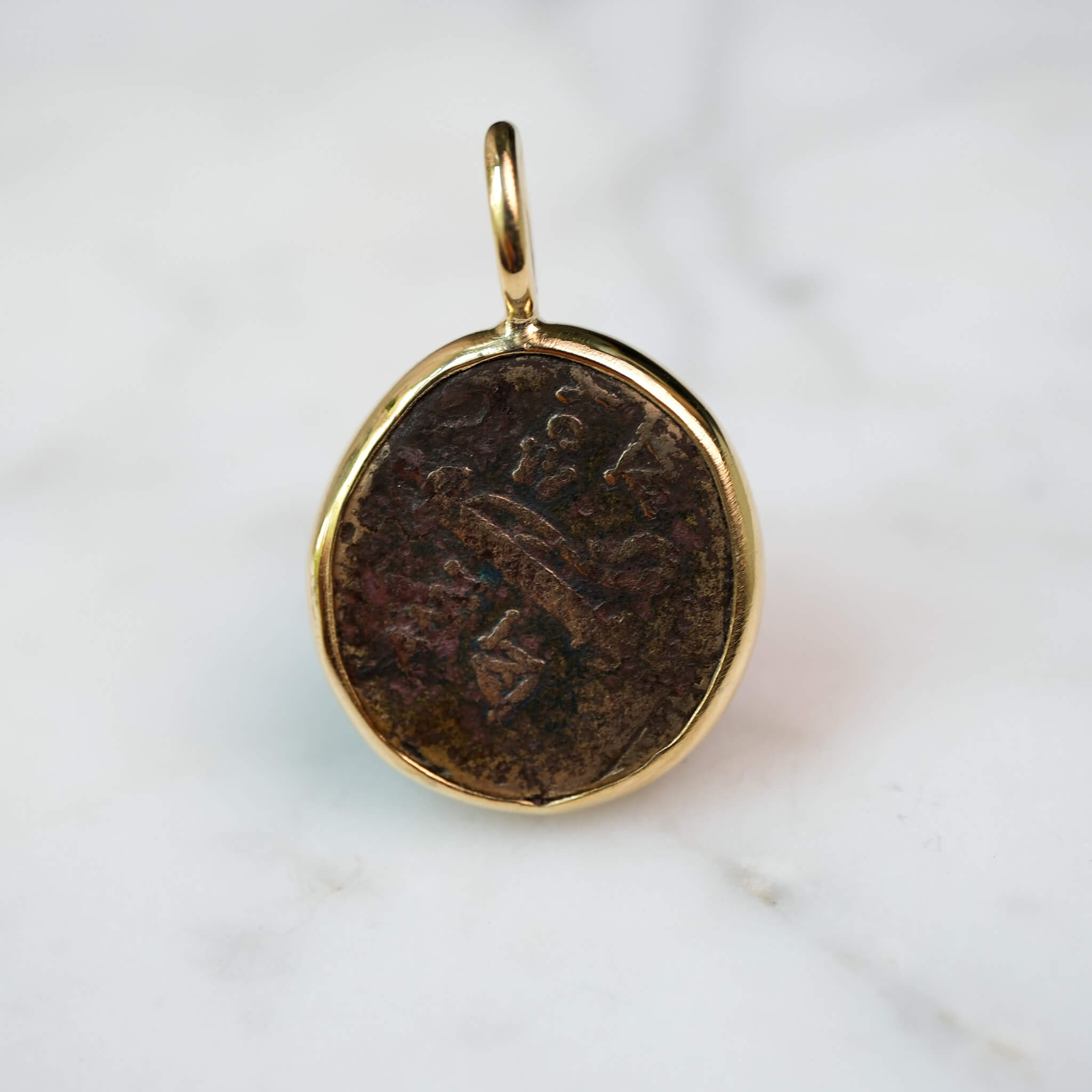 Athena and Sword | Amisos, Pontos c. 111–90 BC | Bronze Coin in 18k Gold