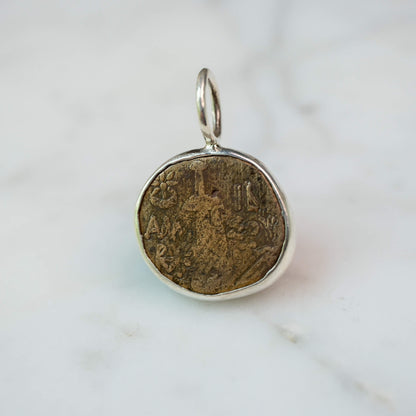 Athena and Sword | Amisos, Pontos c. 111–90 BC | Bronze Coin in Sterling Silver #3
