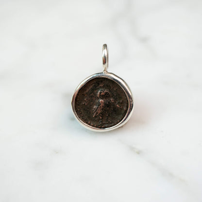 Minerva and the Emperor | Rome, AD 86 | AE Semis of Domitian in Sterling Silver