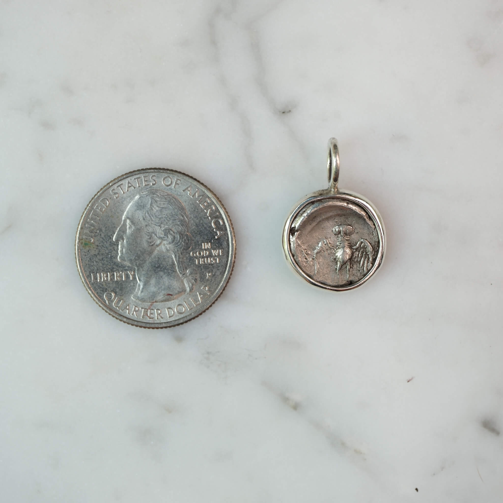 Hera and the Owl | Amisos, Pontus c. 200 BC | Silver Drachm in Sterling Silver