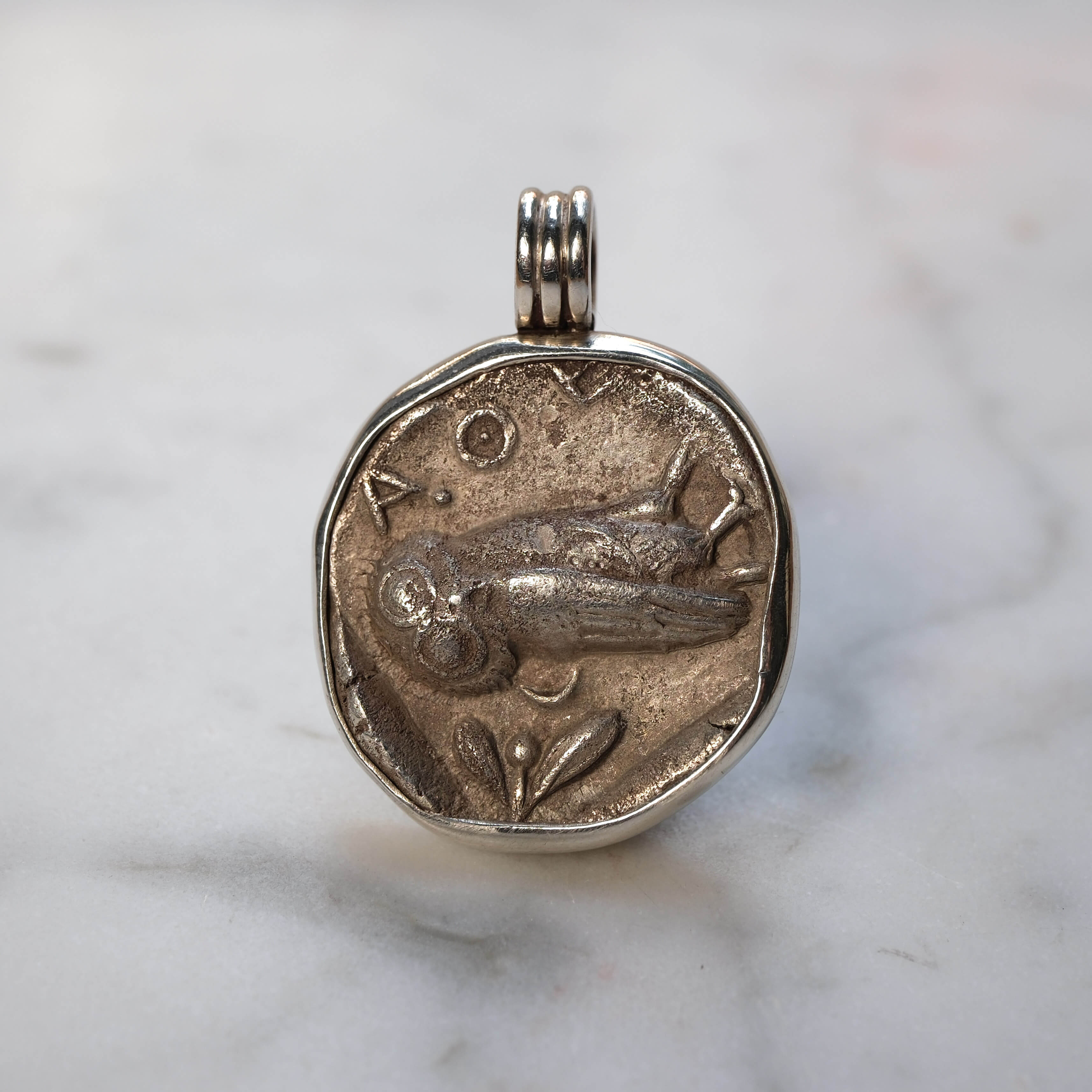 Athenian Owl set in Silver