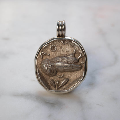 Athenian Owl set in Silver