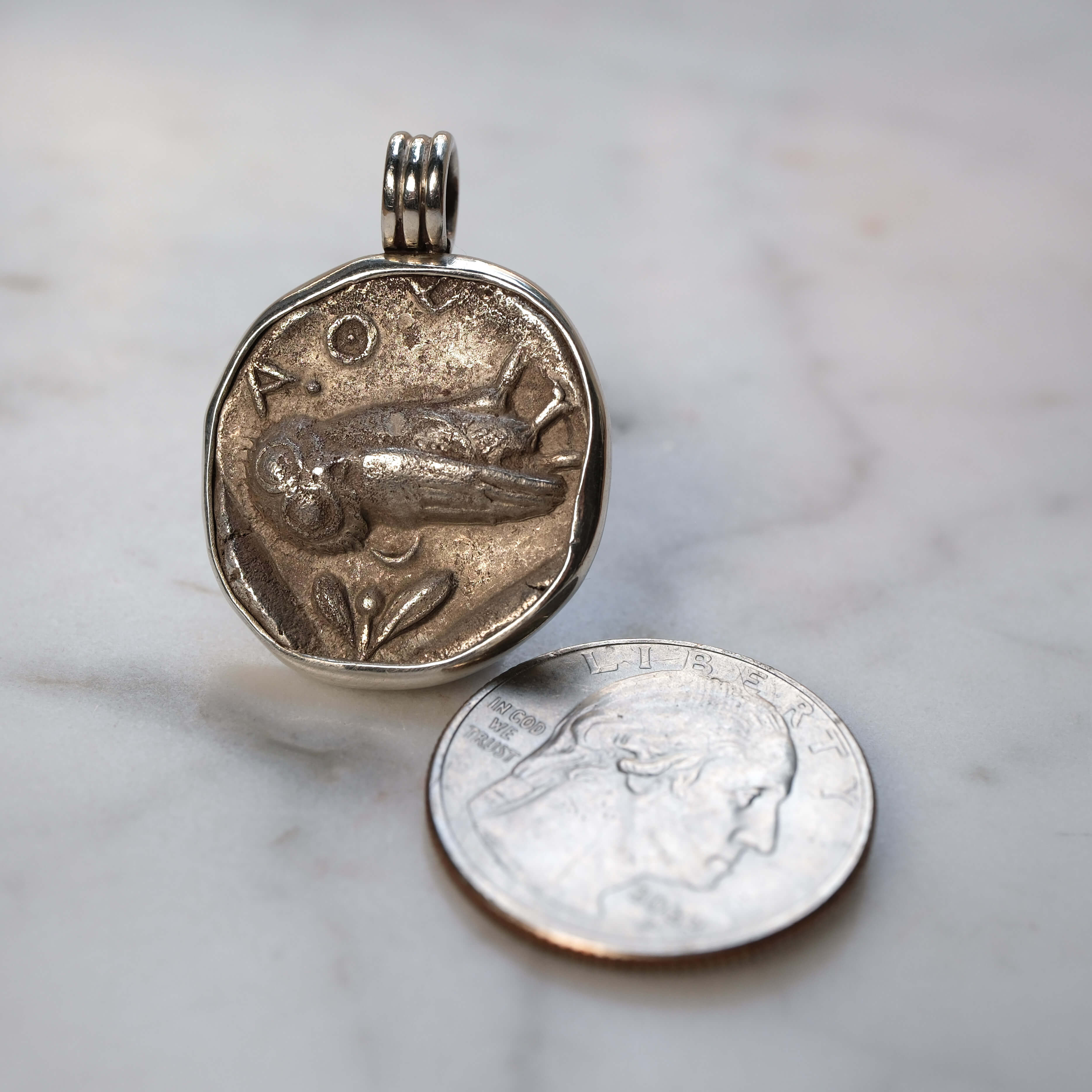 Athenian Owl set in Silver