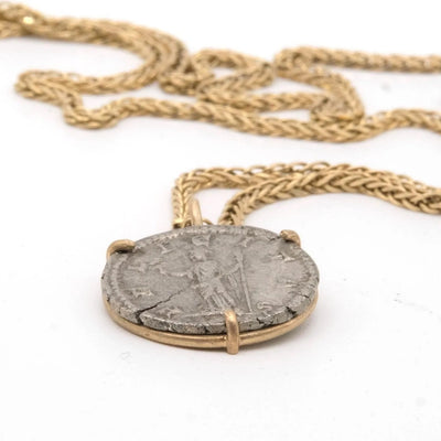 Indian Head Quarter Eagle – U.S. Gold Coin Pendant in 18k Gold with 14k Chain (The Peregrine Collection)
